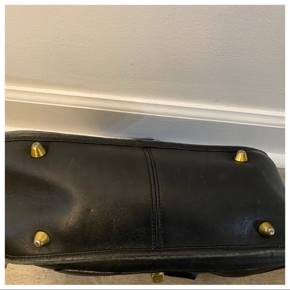 Black Leather Vintage, Coach stewardess bag - Picture 9 of 12